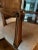 Vintage Petite Carved Wood Arm Chair With Cane Back and Suede Seat For Sale - Image 12 of 12