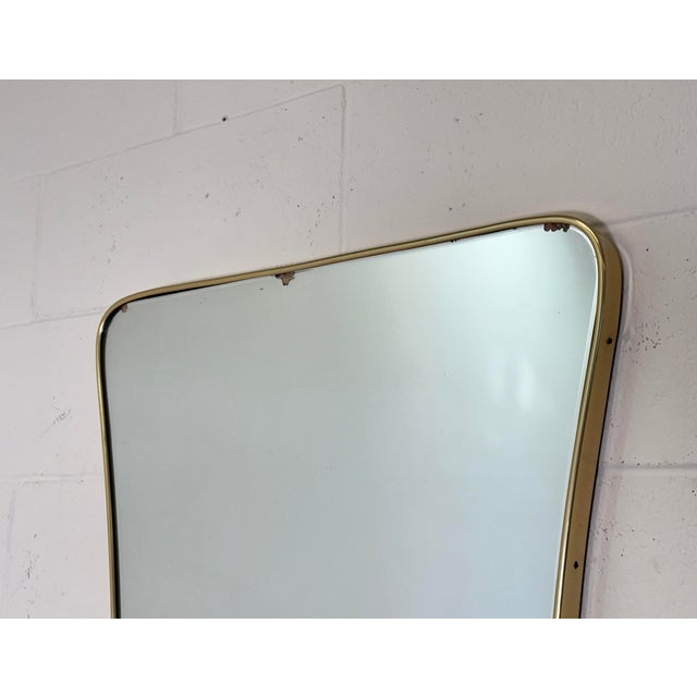 1950s Shaped Brass Mirror, 1950s For Sale - Image 5 of 13