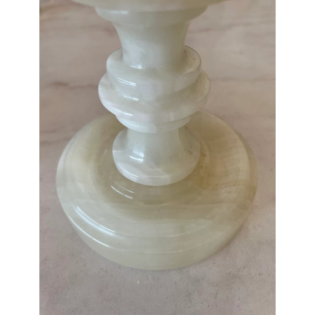 1950s Italian Carved Onyx Lamps - a Pair For Sale - Image 4 of 12