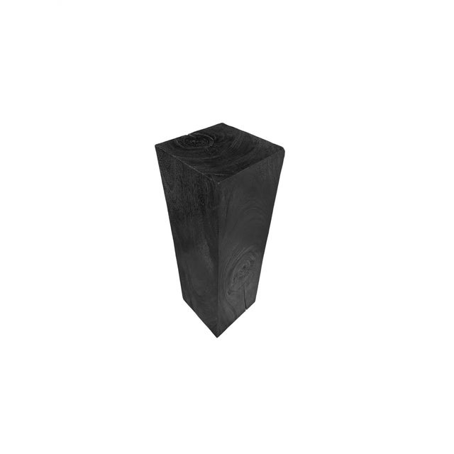 This striking mango wood pedestal features a bold burnt black finish that adds a contemporary edge to its natural charm....