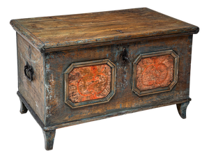 Southern German Painted Folk Chest, 1700s