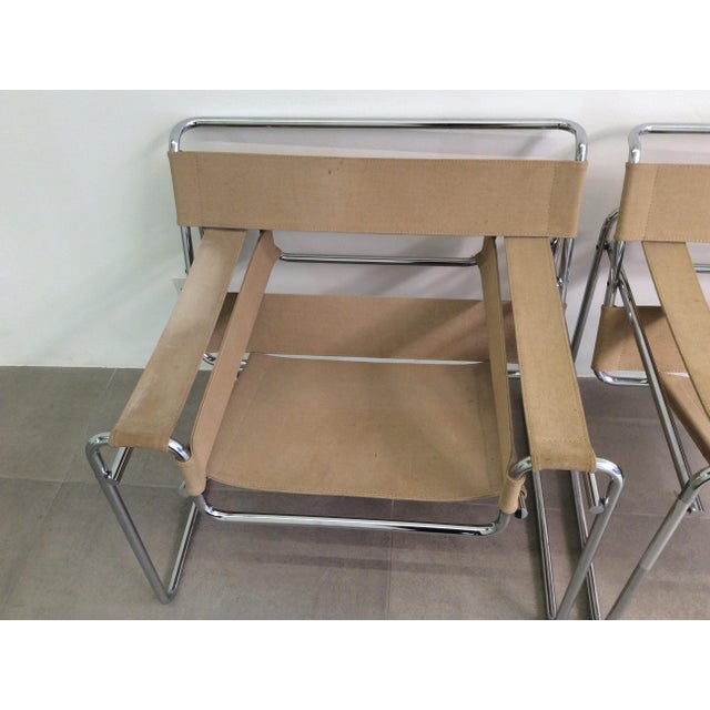 Wassily Armchairs by Marcel Breuer for Gavina, Set of 2 For Sale - Image 9 of 17