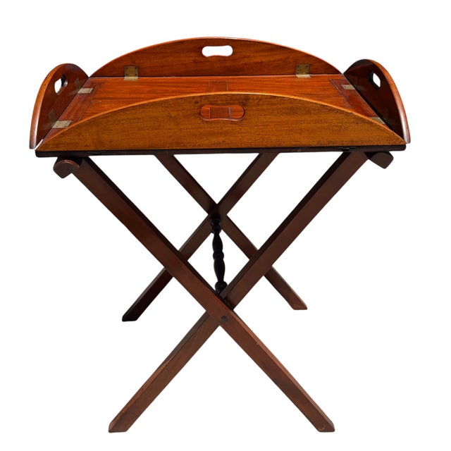 Traditional Antique Georgian Mahogany Butler's Tray on Stand, c.1800 For Sale - Image 3 of 4