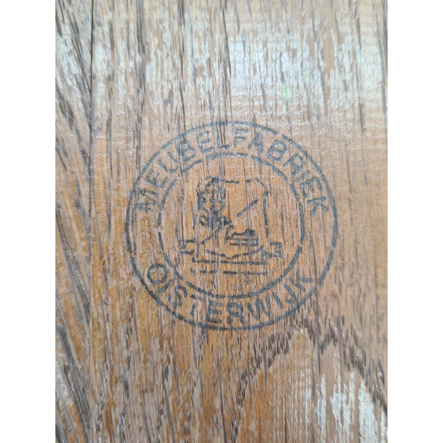 Vintage Brass Ashtray with Oak Base from Meubelfabriek Oisterwijk, Netherlands, 1970s For Sale - Image 6 of 9