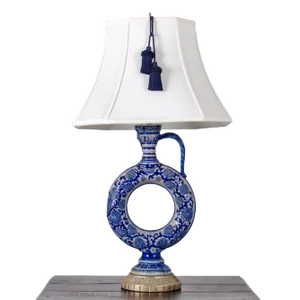 Late 19th Century Westerwald Ring Jug Lamp