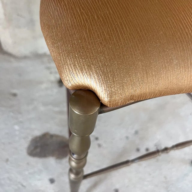 1950s Pair of Chiavari Side Chairs in Brass Italy For Sale In San Diego - Image 6 of 8