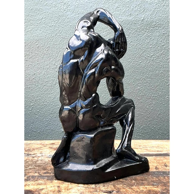 Late 20th Century Vintage Plaster Flayed Man Expressionist Sculpture For Sale - Image 5 of 12