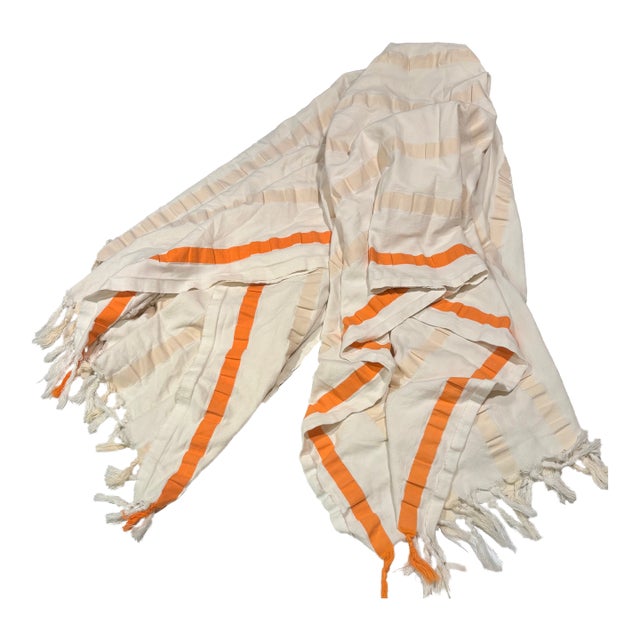 Coastal Chic Shelter Island Turkish Pestemal Towels, a Pair For Sale