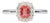 Aaa Padparadscha Sapphire Ring With Earth-Mined Diamond Accents: Solid 14k Gold, Size 6.75 For Sale