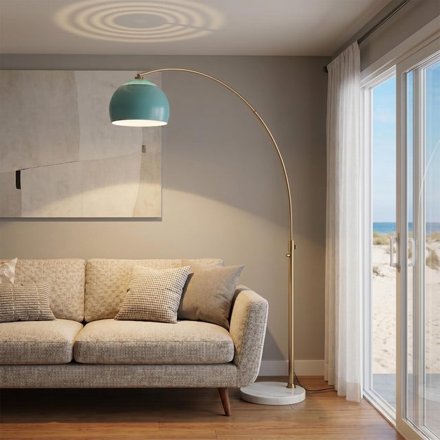 The Half Dome Arc Lamp is a Mid-Century Modern lighting masterpiece, featuring a striking silhouette that complements any...