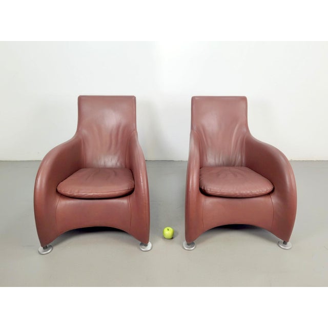 Montis Loge Lounge Chairs in Leather by Gerard van den Berg for Montis, 1990s, Set of 2 For Sale - Image 4 of 13