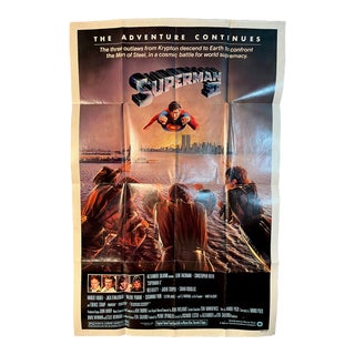 Authentic Superman II Movie Poster (Not a Repro) 1981 DC Comics Christopher Reeve For Sale