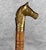 Vintage Traditional Equestrian Brass & Oak Horse Head Shoe Horn - 17" For Sale - Image 6 of 10