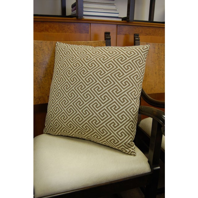 22" Luxe Fretwork Pillows - A Pair For Sale - Image 4 of 4