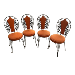 Vintage 1960s Antarenni Wrought Iron Chairs, Set of 4