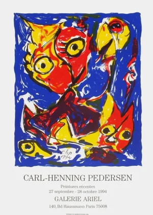 1994 Carl-Henning Pedersen Ariel Gallery Poster