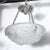 Art Deco Frosted Glass Floral Cubist Chandelier W/ Chrome Fittings Signed Degué For Sale - Image 13 of 18
