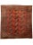 Ersari Burnt Orange, Copper, Rust, Camel & Indigo Square Rug - 8.7 x 9.2 For Sale - Image 13 of 13