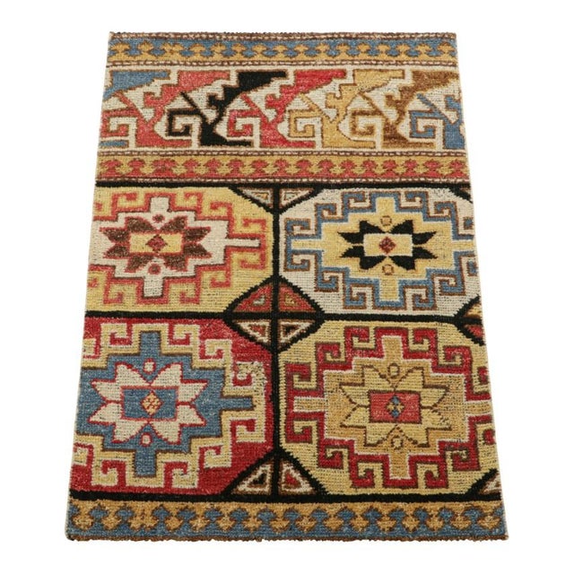 2010s Rug & Kilim’s Caucasian Shirvan Style Rug With Polychromatic Geometric Patterns For Sale - Image 5 of 7