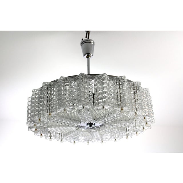 Chandelier from Stölzle, 1960s For Sale - Image 14 of 14