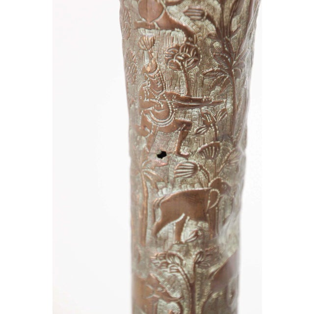 Artisan House Antique Copper Vase with Hindu Scenes, 19th Century For Sale - Image 4 of 13