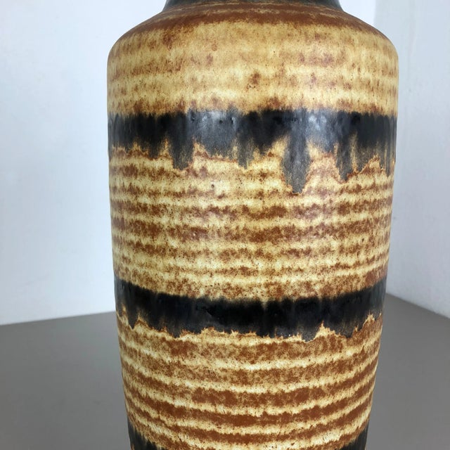 Ceramic Large Multi-Color Pottery Fat Lava 517-45 Floor Vase from Scheurich, 1970s For Sale - Image 7 of 16