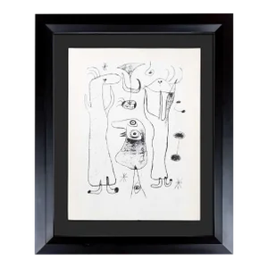 Joan Miro Lithograph Limited Edition 1947 W/ Frame Included