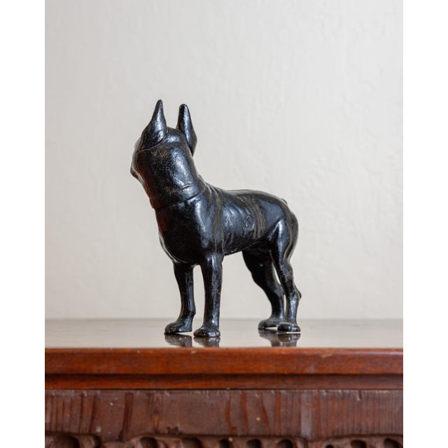 Antique Cast Iron Boston Terrier Dog Sculpture Doorstop, Circa 1920s–1930s For Sale - Image 4 of 8