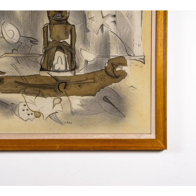 1980s Wolfgang Thesen, Nr. 2, 1980, Mixed Media on Paper For Sale - Image 5 of 9