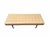 A substantial 1960s mid-century modern bench attributed to Knoll, featuring a generously proportioned tufted vinyl cushion...