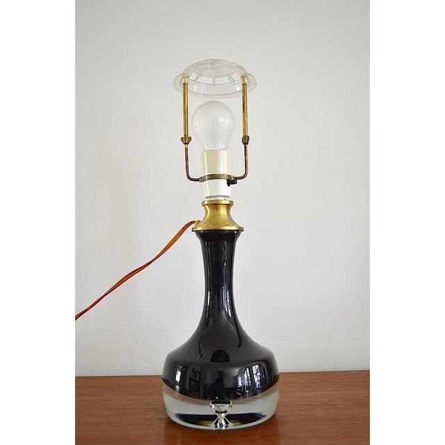 Danish Glass Table Lamp from Odreco, 1960s For Sale - Image 9 of 9