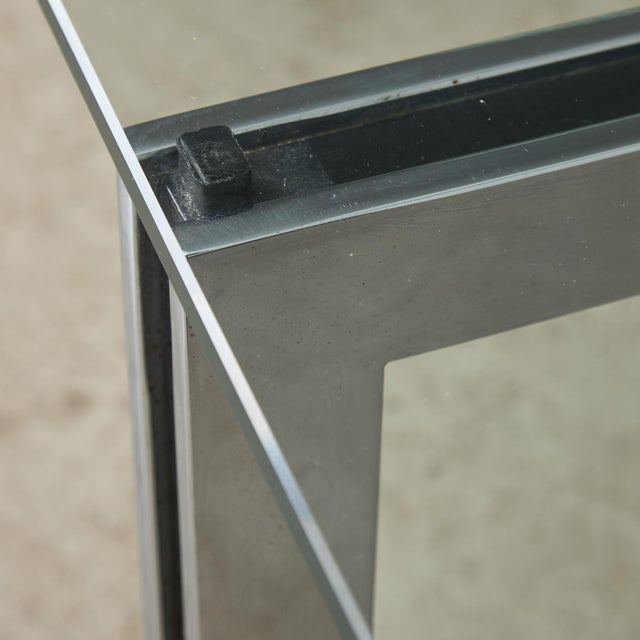 Sculpted Chrome Base Coffee Table with Glass Top For Sale - Image 12 of 18