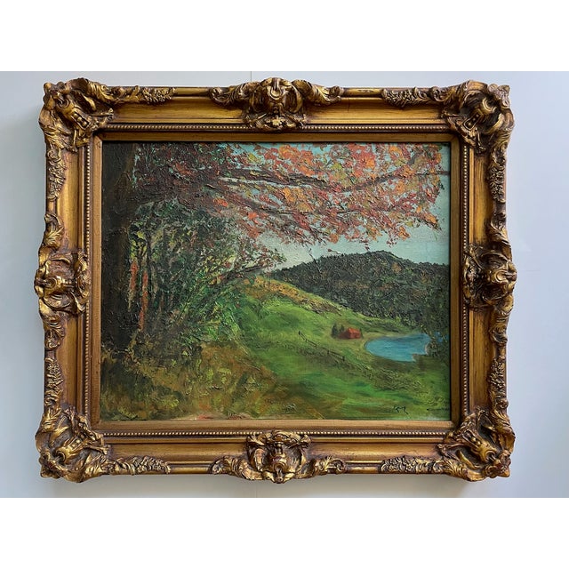 1970s Impressionist Landscape Oil on Canvas Board Signed Painting For Sale In Los Angeles - Image 6 of 7