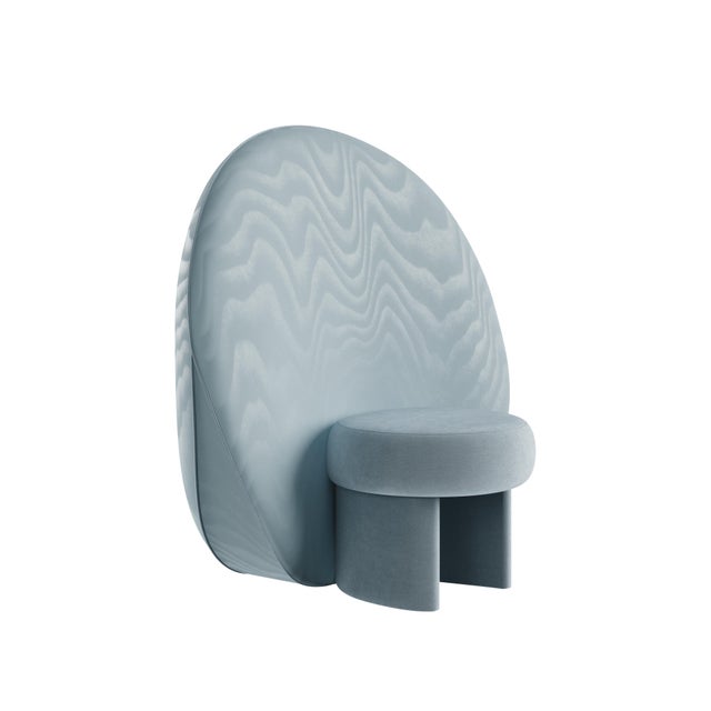 Solène Lounge Chair in Velvet from Ottiu For Sale - Image 3 of 18