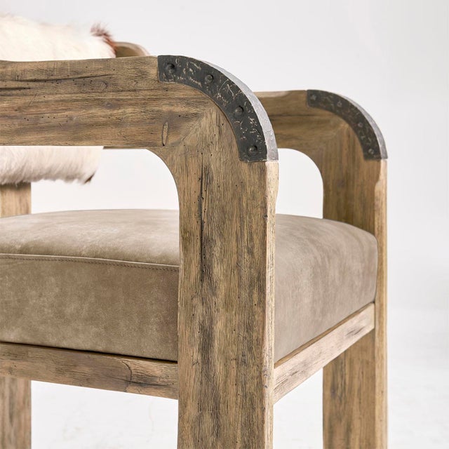 Modern Western Leather & Hide Accent Armchair For Sale - Image 10 of 10