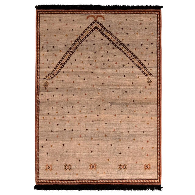 Transitional Rug & Kilim Classic Style Rug, Beige-Brown Geometric Pattern, 8x9 For Sale - Image 3 of 3