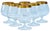 Set of six midcentury crystal snifter/brandy glasses with intricate gold detail on rims. No maker's mark. This beautiful...