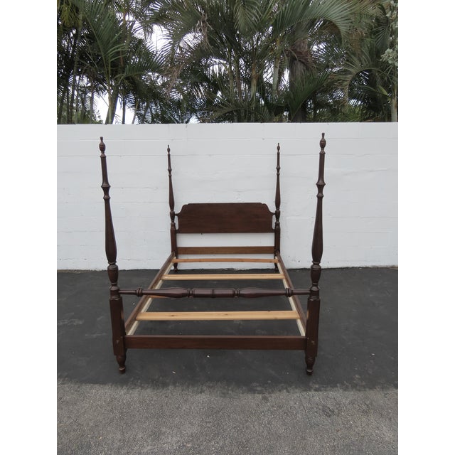 Pennsylvania House Cherry Full Size Poster Bed 6415 For Sale - Image 16 of 18