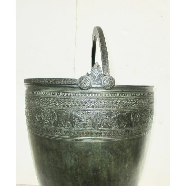 Grand Tour Large Bronze Situla From Pompeii 19th Century For Sale - Image 12 of 17