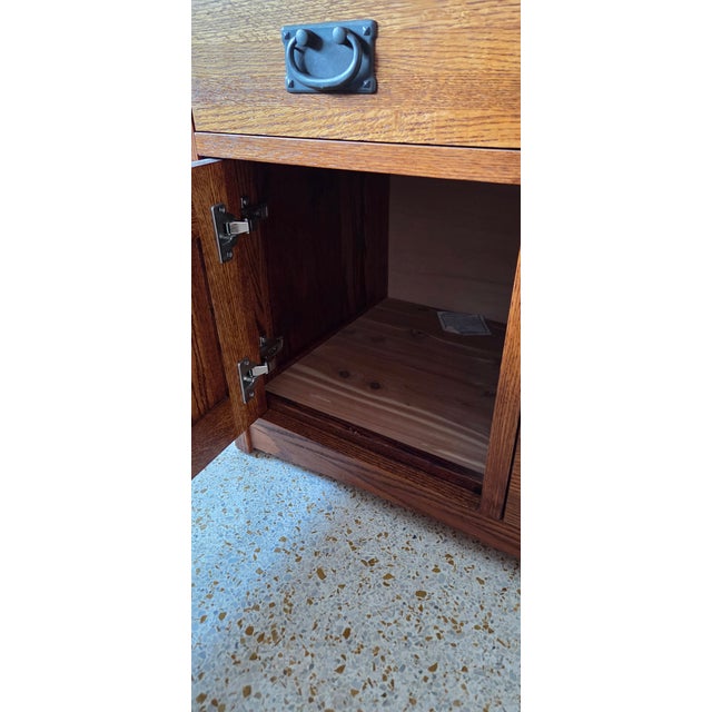 Wood Cedar Lined Mission Oak Cabinet/Chest of Drawers For Sale - Image 7 of 9