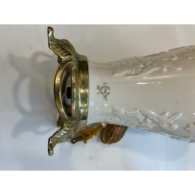 Lenox Pair of Lenox Porcelain Lamps For Sale - Image 4 of 8