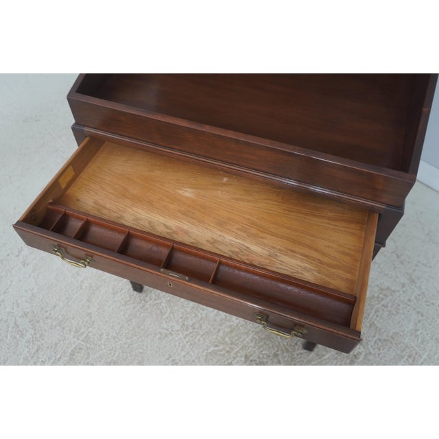 1960s Kittinger Leather Top Mahogany Architects Desk For Sale - Image 5 of 18