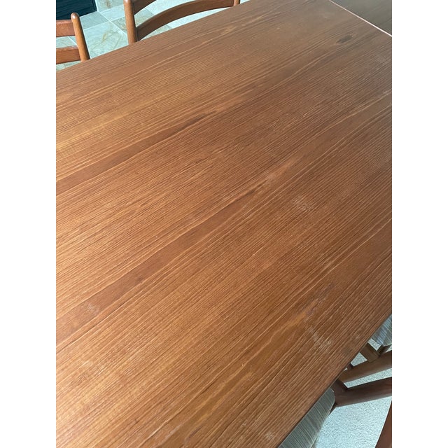 1950s Hans Wegner Mid-Century Modern Teak Table With Chairs For Sale - Image 13 of 14