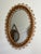 Brown Vintage Oval Honey Rattan and Bamboo Wall Mirror, Italy, 1960s For Sale - Image 8 of 14
