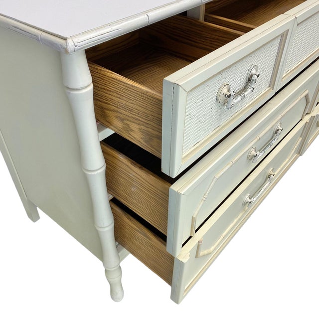 Faux Bamboo Dresser with 7 Drawers by Broyhill Chairish