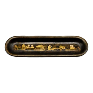Antique Chinese Export Chinoiserie Pen Tray