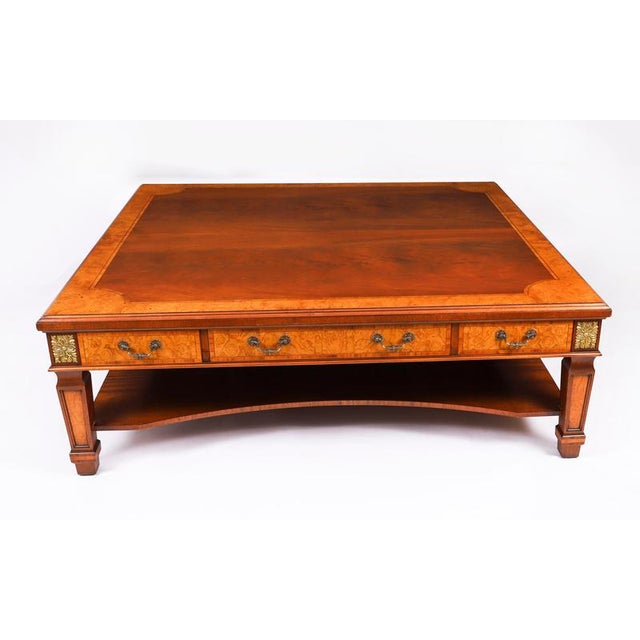 Large Burr Walnut Coffee Table by Charles Barr, 20th Century For Sale - Image 3 of 18