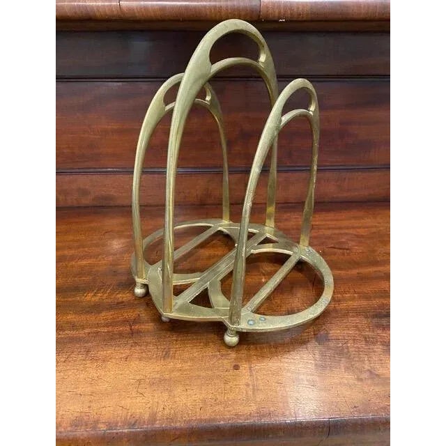 Mid 20th Century Equestrian Theme Brass Magazine Rack Chairish
