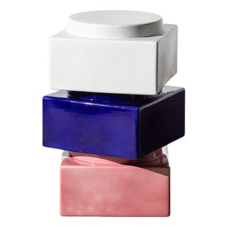 Hidden Secret Three-Piece Decorative Object in Glazed Ceramic by Berto For Sale