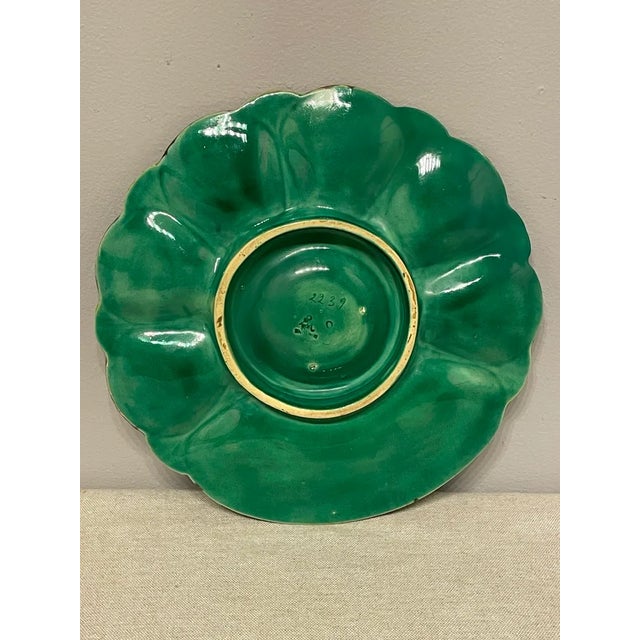 Late 19th Century 19th Century English Majolica Oyster Plate For Sale - Image 5 of 10